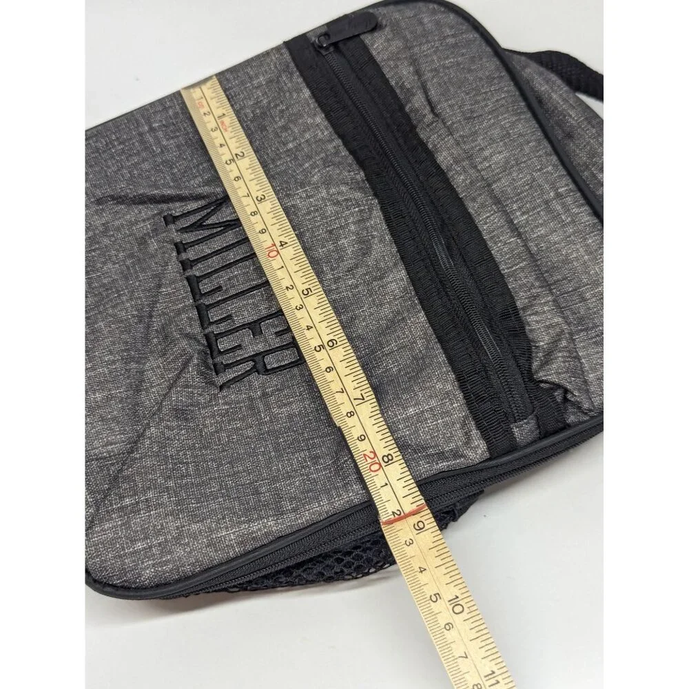 Thirty One Lunch Buddy Thermal Gray Charcoal Crosstitch Custom Miller Embroidery